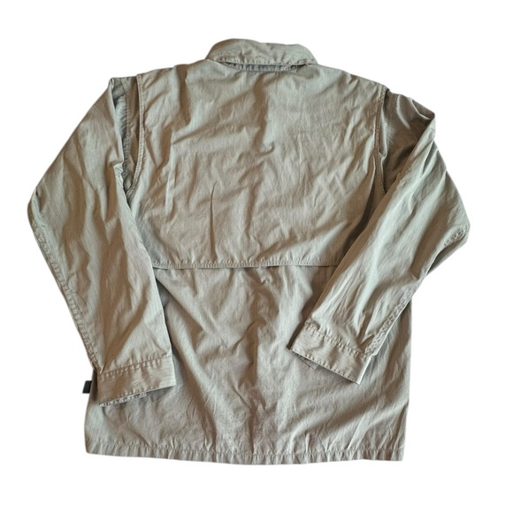 Patagonia Mens L Button-Up Shirt Gray Striped Outdoor Hiking Vented Back F113 - Picture 6 of 10